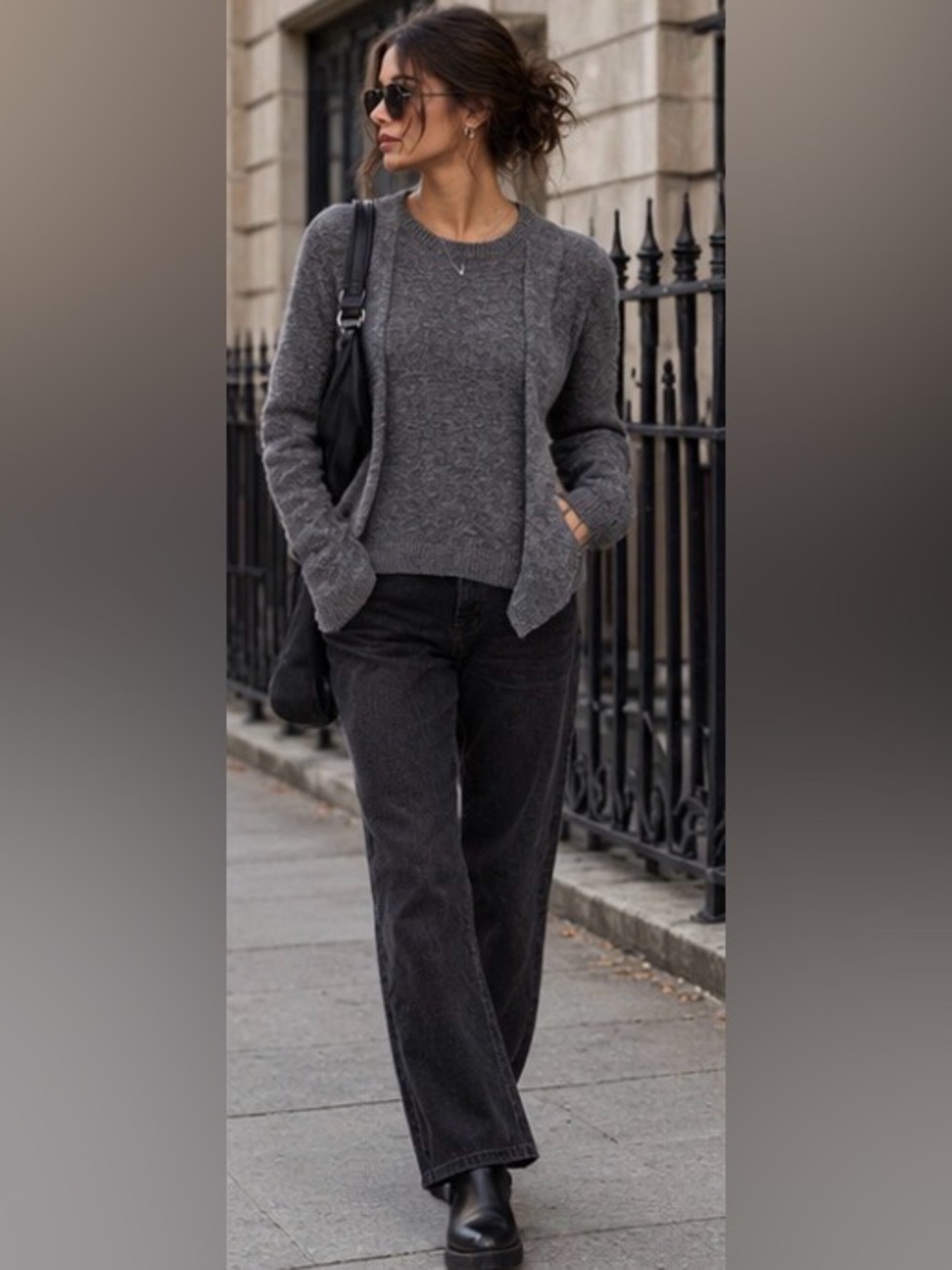 AllSaints Agari Jumper Wool Angora Cashmere Draped Sweater quiet luxury capsule